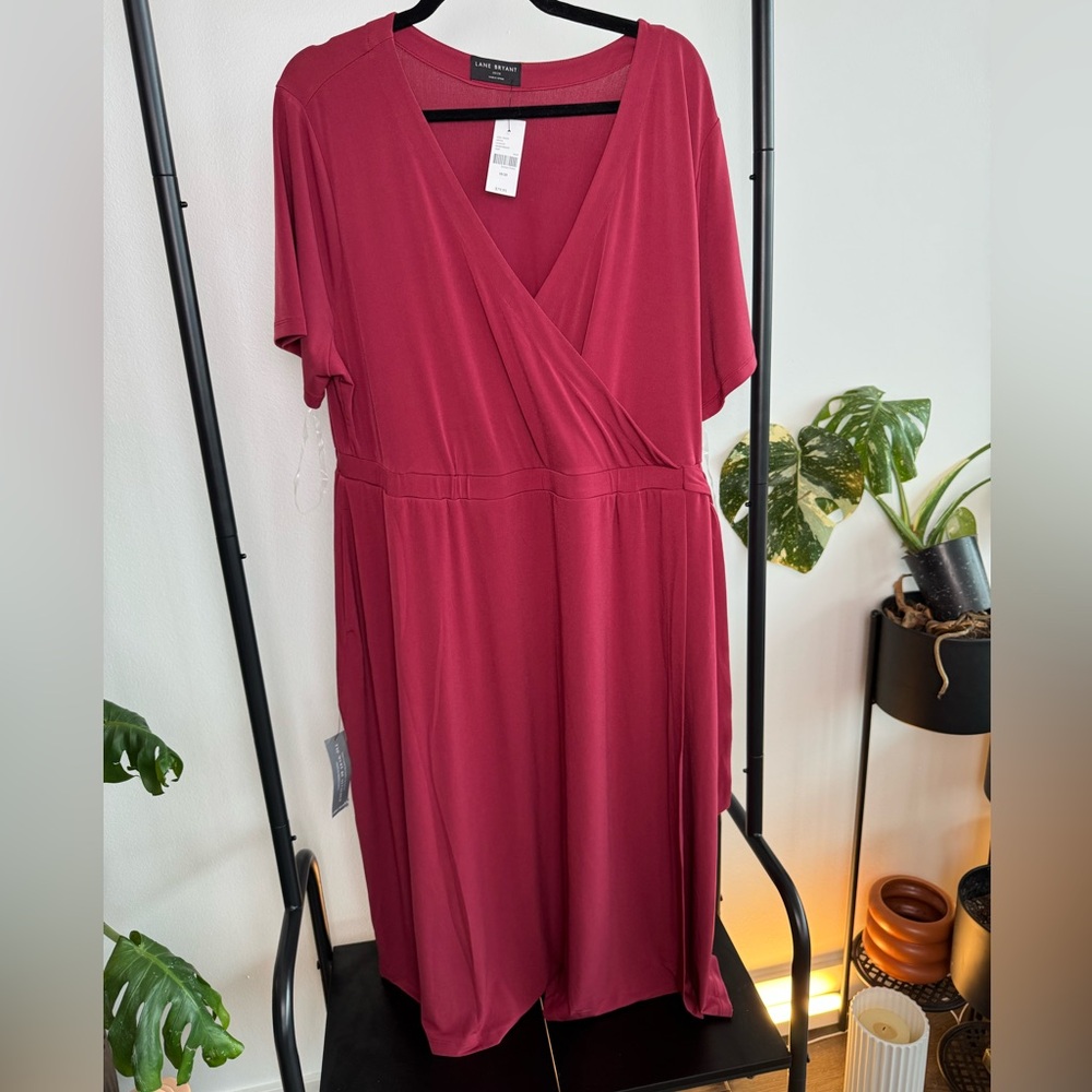 Elegant Burgundy Wrap Dress